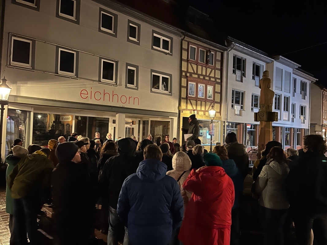 Führung „Marie Wolf und das jüdische Leben in Buchen“ fand am 27. Januar großes Interesse. (Foto: Stadt Buchen) Führung „Marie Wolf und das jüdische Leben in Buchen“ fand am 27. Januar großes Interesse. (Foto: Stadt Buchen)